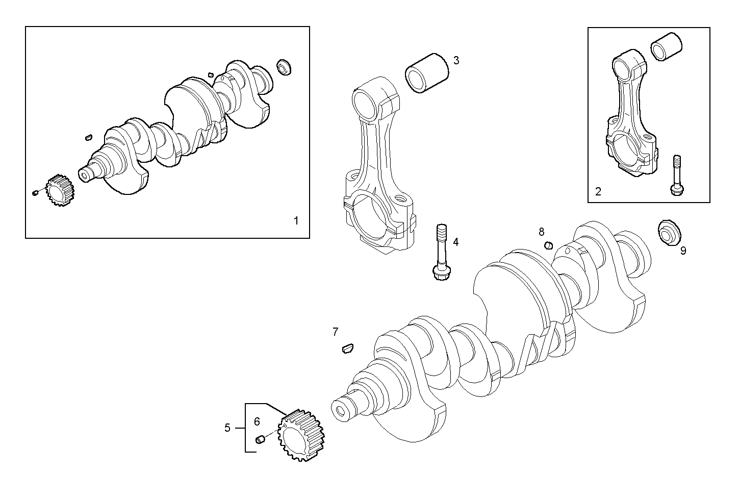 Iveco/FPT CRANK SHAFT - CONNECTING RODS