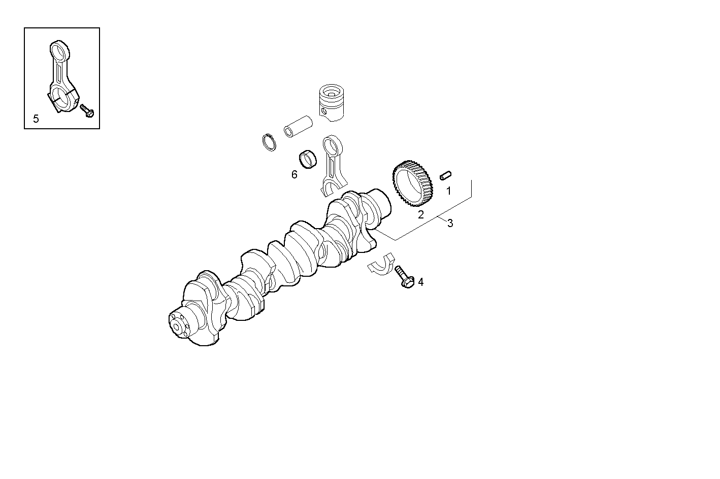 Iveco/FPT CRANK SHAFT - CONNECTING RODS