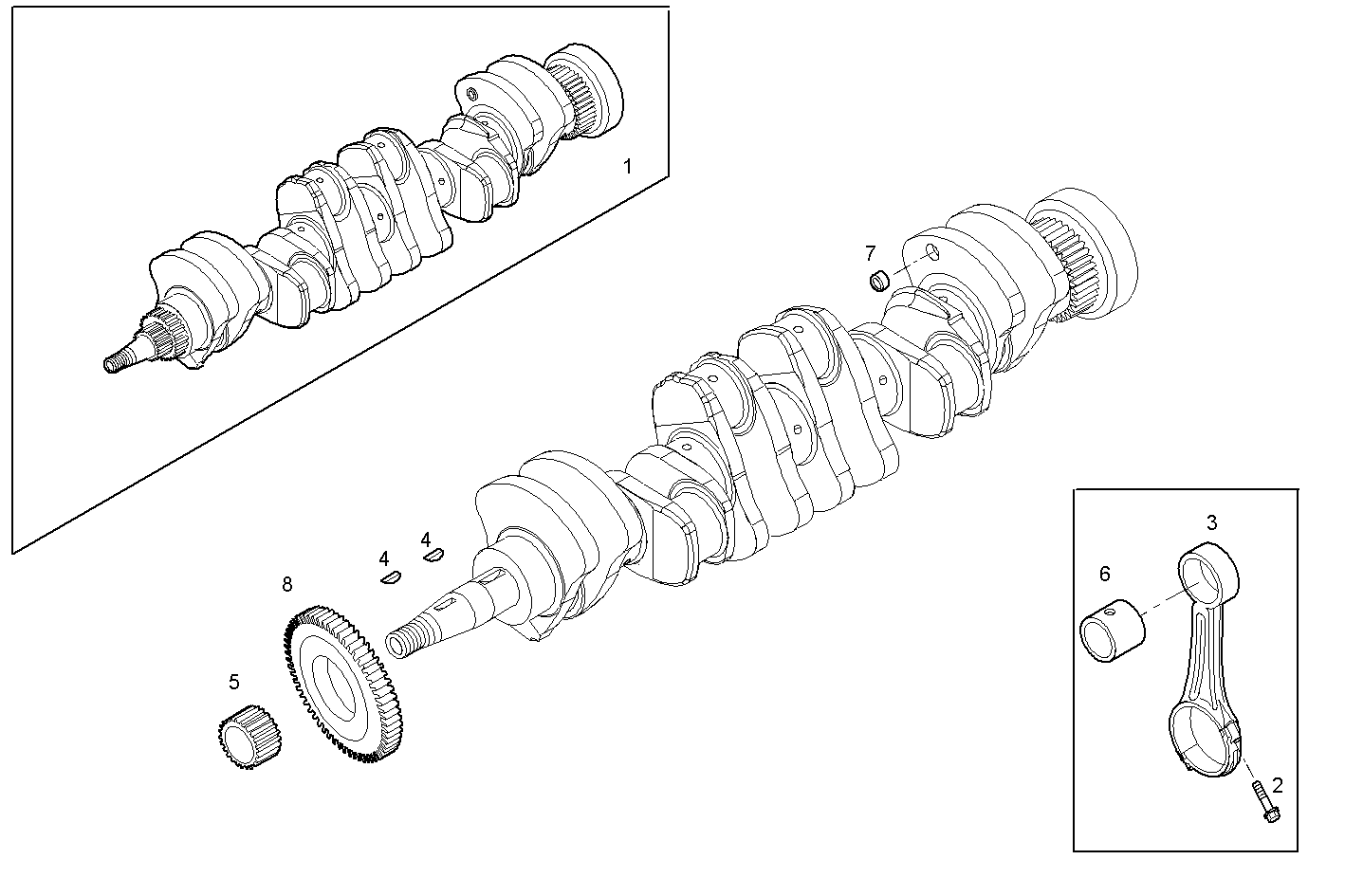 Iveco/FPT CRANK SHAFT - CONNECTING RODS