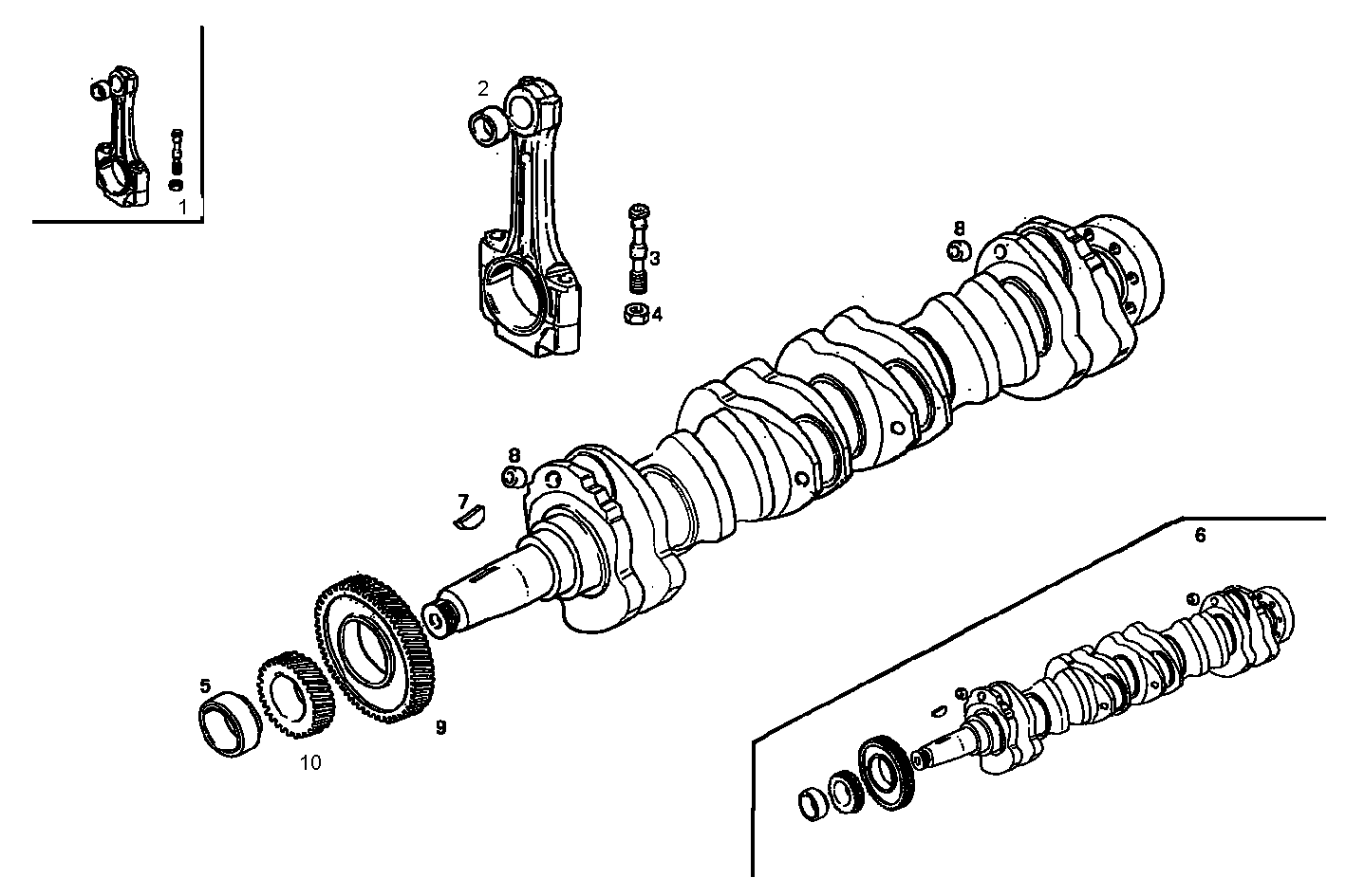 Iveco/FPT CRANK SHAFT - CONNECTING RODS