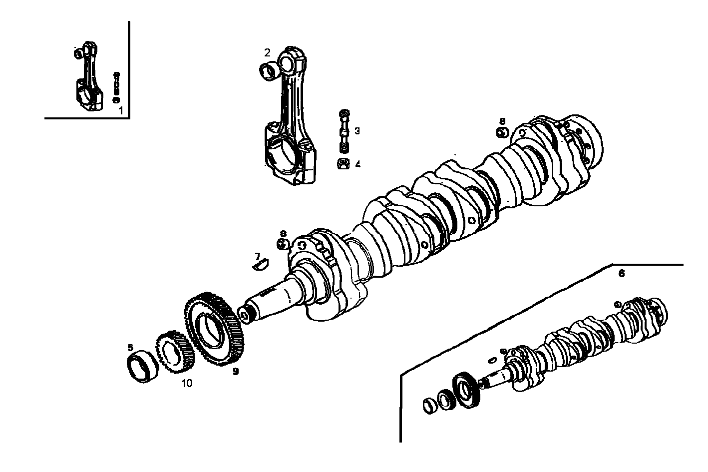 Iveco/FPT CRANK SHAFT - CONNECTING RODS