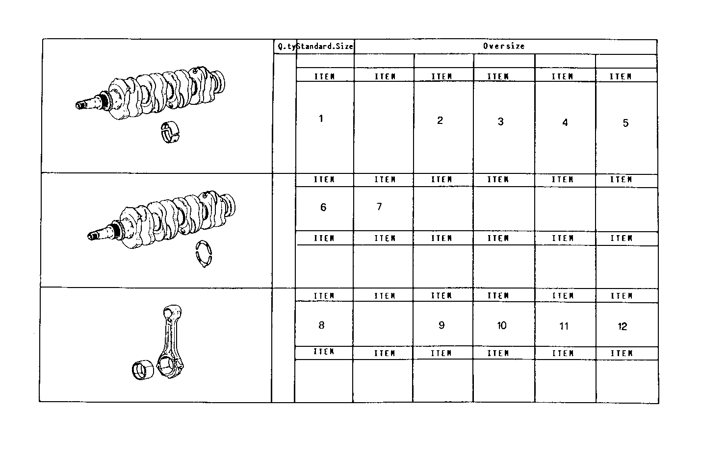 Iveco/FPT THRUST RING SET - MAIN AND ROD BEARINGS