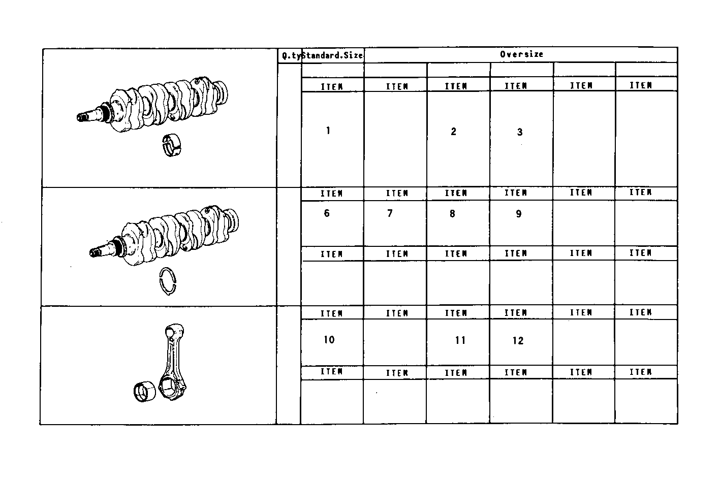 Iveco/FPT THRUST RING SET - MAIN AND ROD BEARINGS