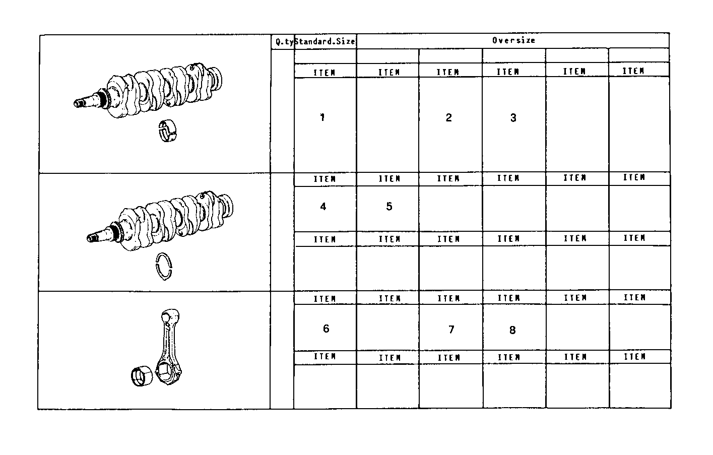 Iveco/FPT THRUST RING SET - MAIN AND ROD BEARINGS