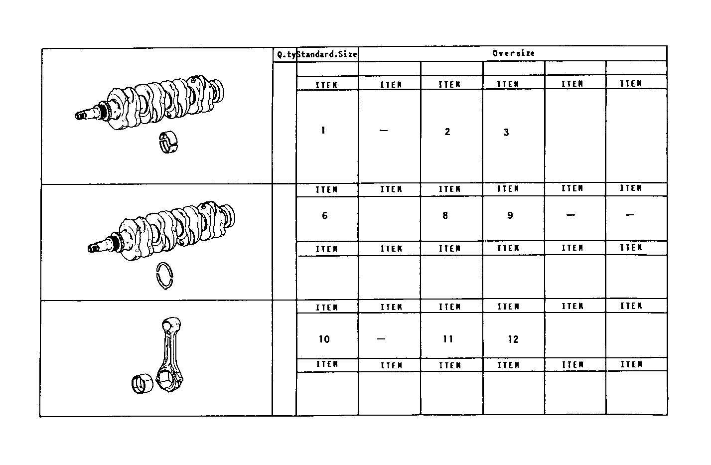 Iveco/FPT THRUST RING SET - MAIN AND ROD BEARINGS