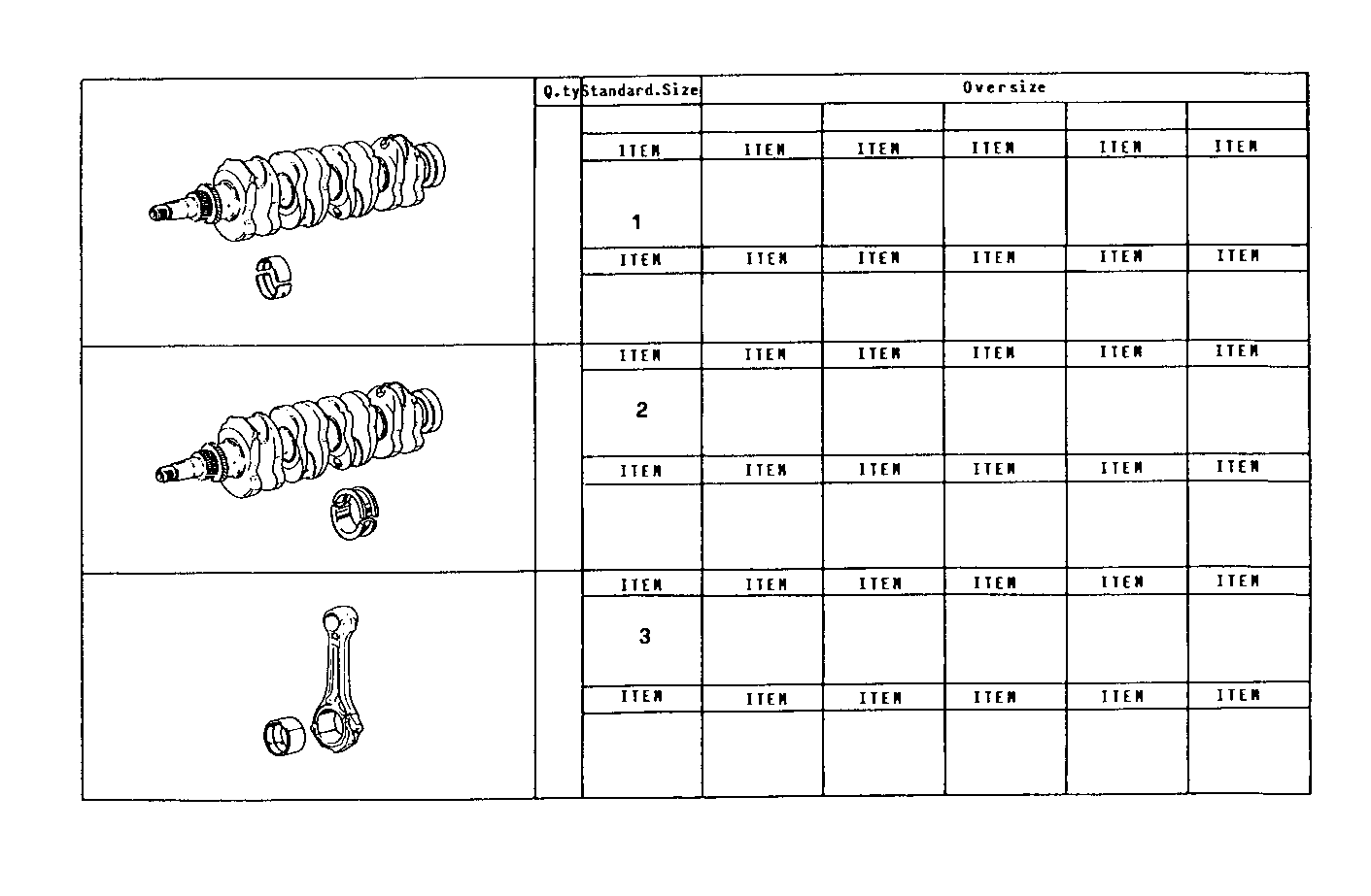 Iveco/FPT THRUST RING SET - MAIN AND ROD BEARINGS