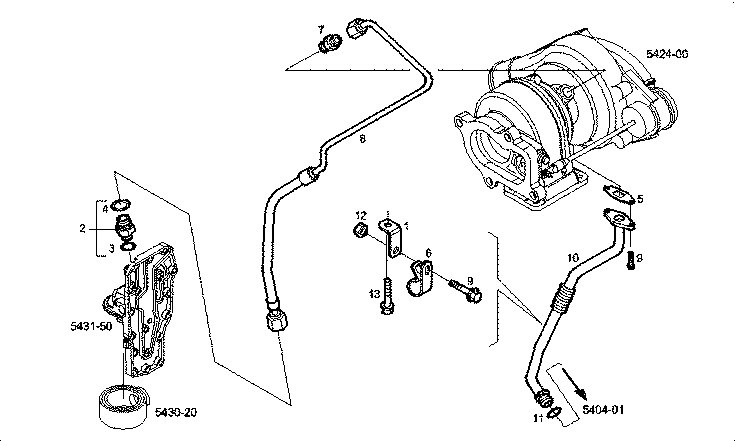 Iveco/FPT TURBOCHARGER OIL LINES