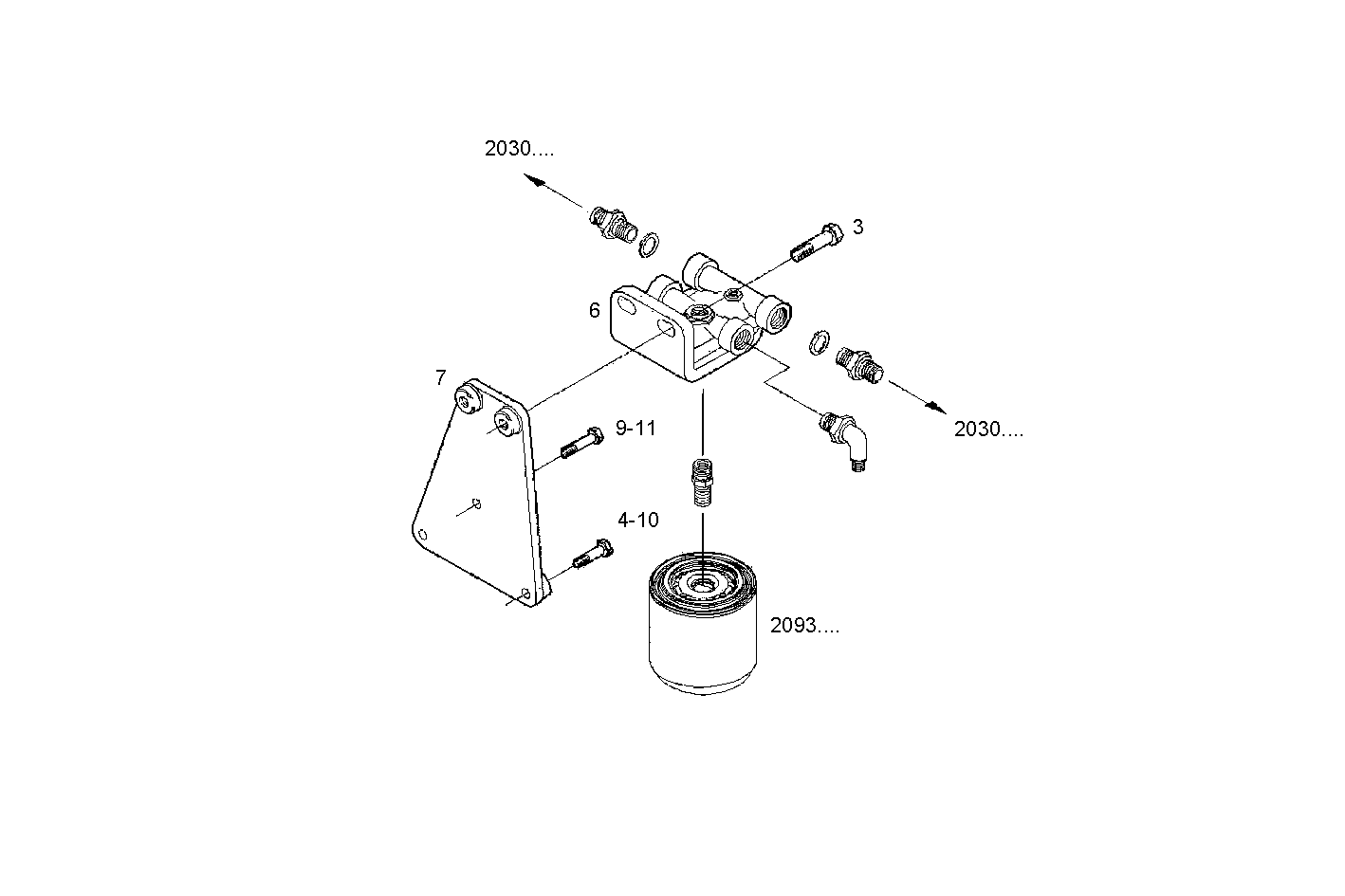 Iveco/FPT FUEL FILTER SUPPORT