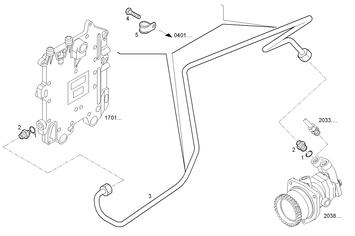 Iveco/FPT FUEL LINES - INLET TO FUEL PUMP