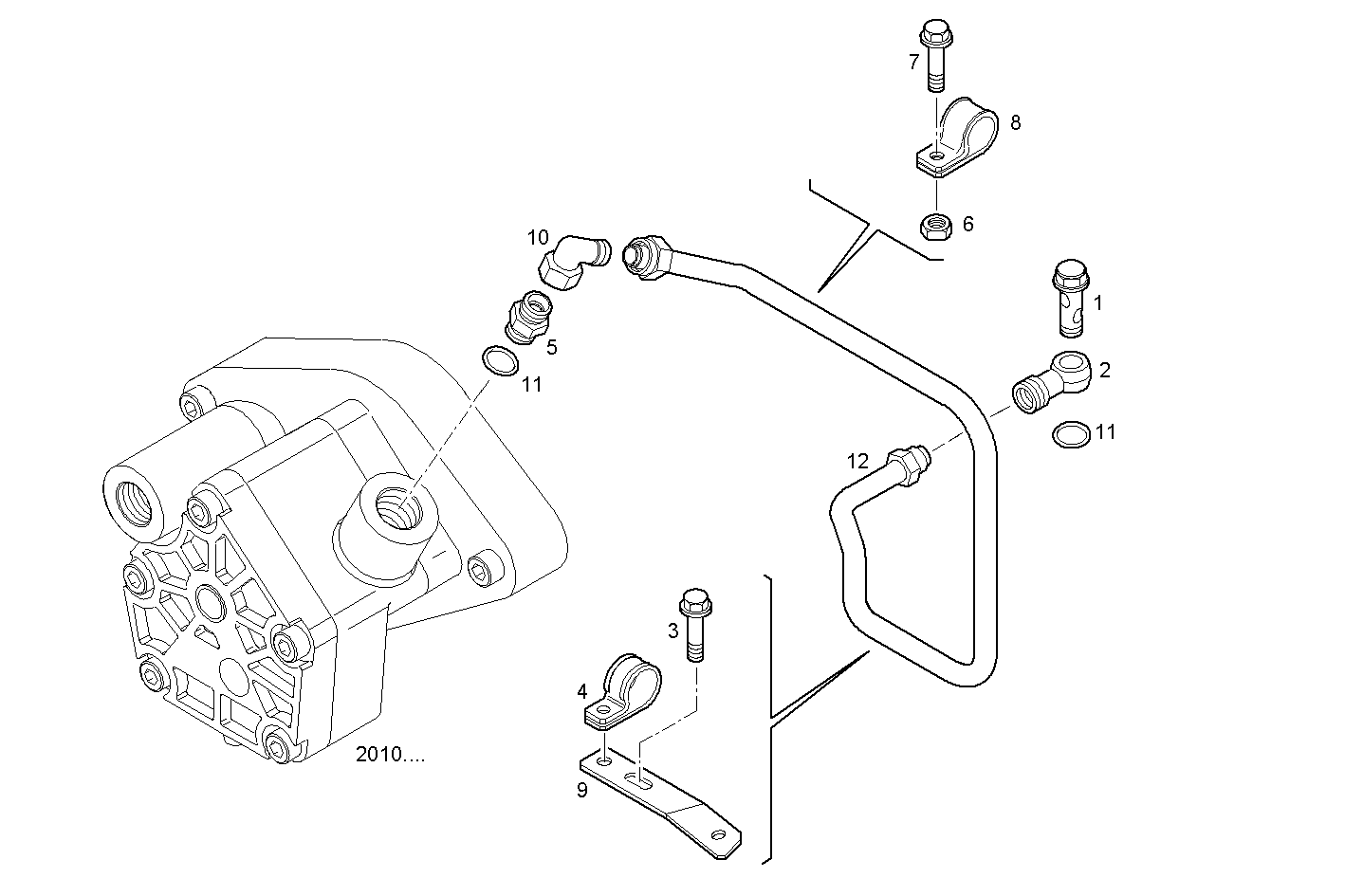 Iveco/FPT FUEL LINES - INLET TO FUEL PUMP