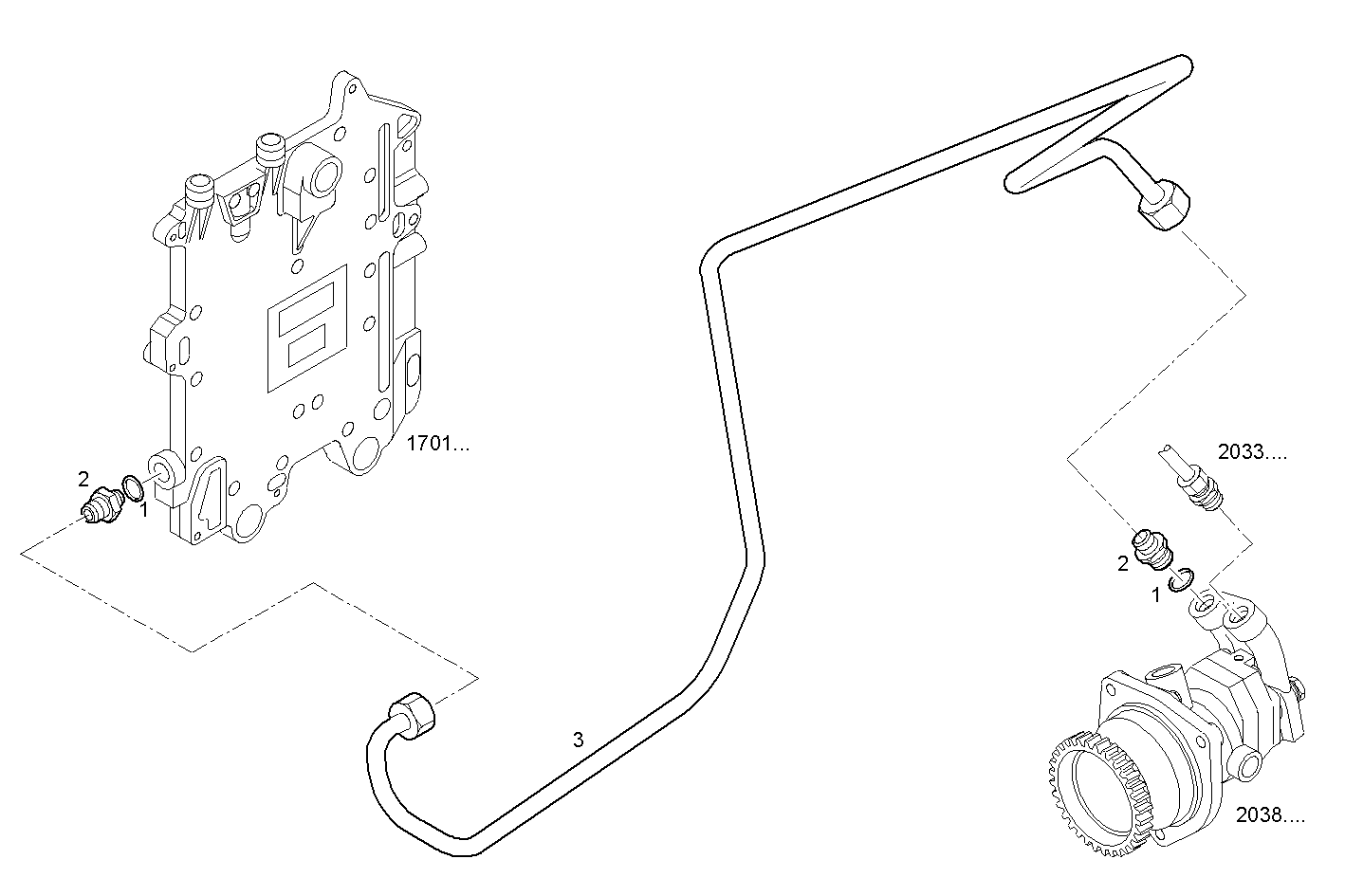 Iveco/FPT FUEL LINES - INLET TO FUEL PUMP