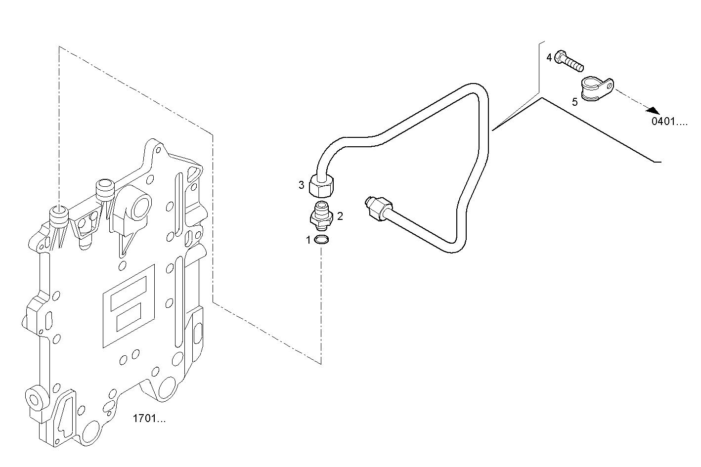 Iveco/FPT FUEL LINES - INLET TO E.C.U.