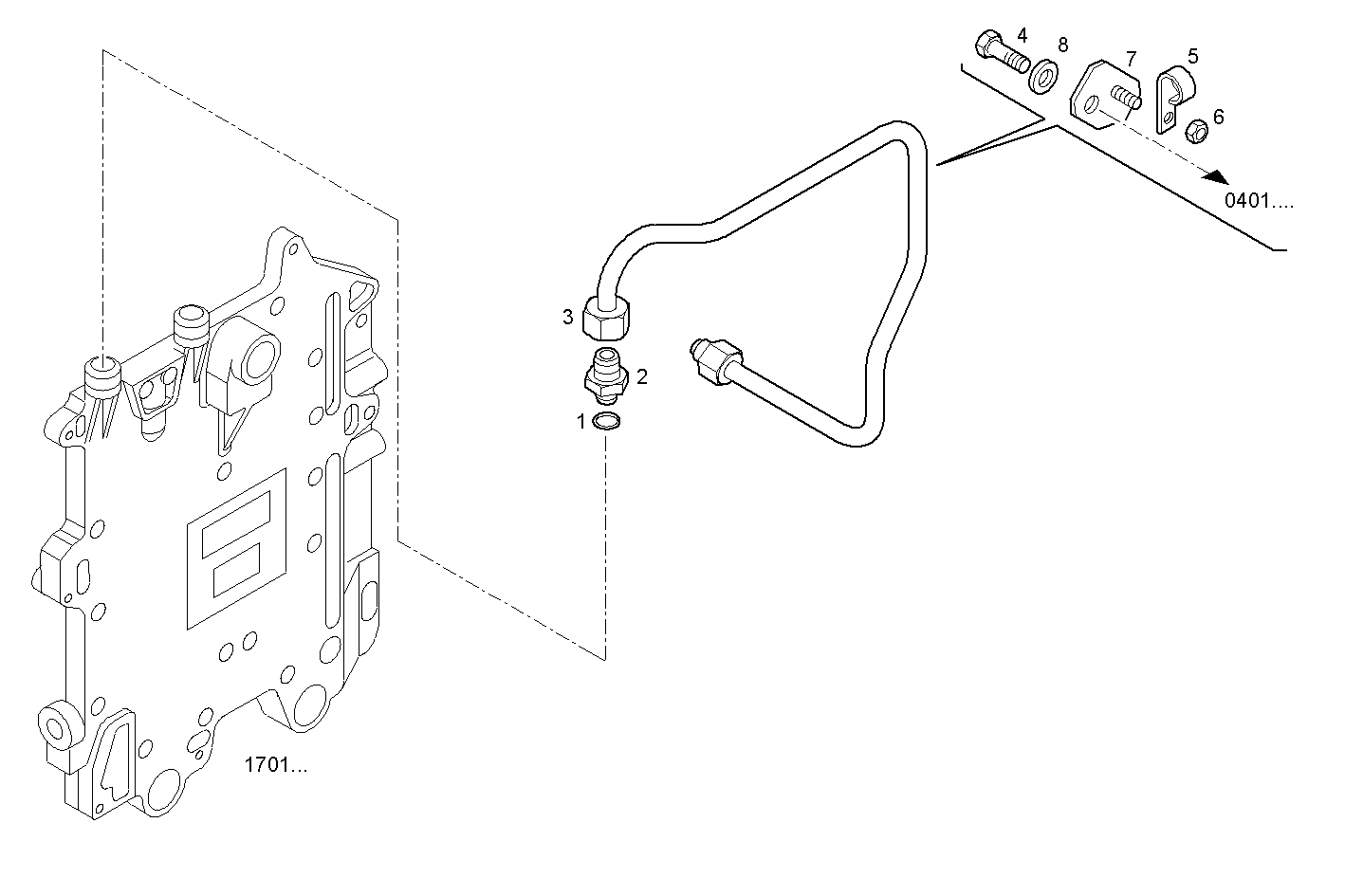 Iveco/FPT FUEL LINES - INLET TO E.C.U.