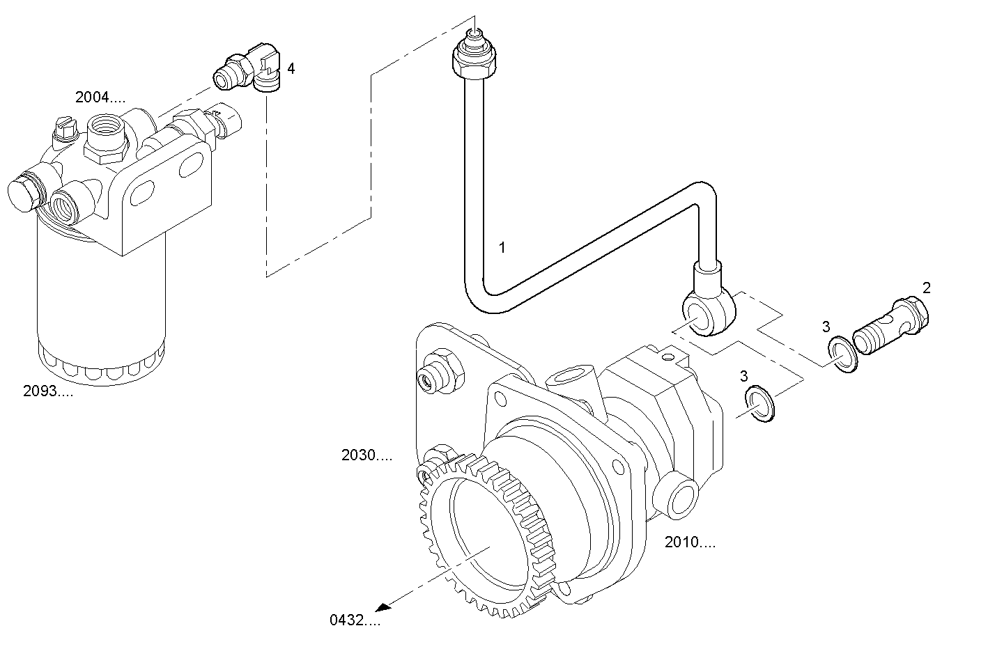 Iveco/FPT FUEL LINES -INLET TO FILTER