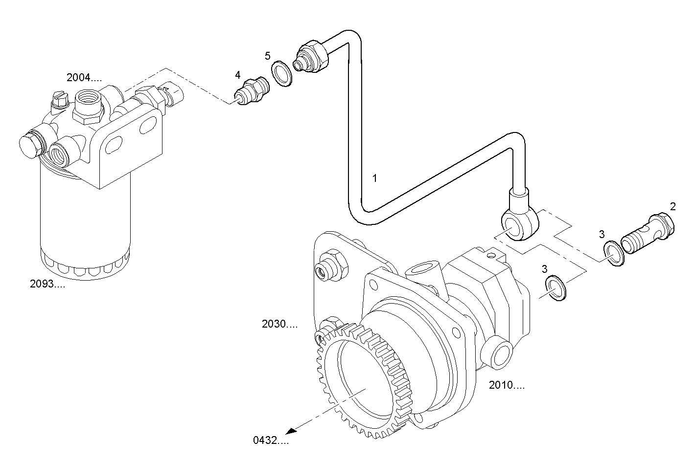 Iveco/FPT FUEL LINES -INLET TO FILTER