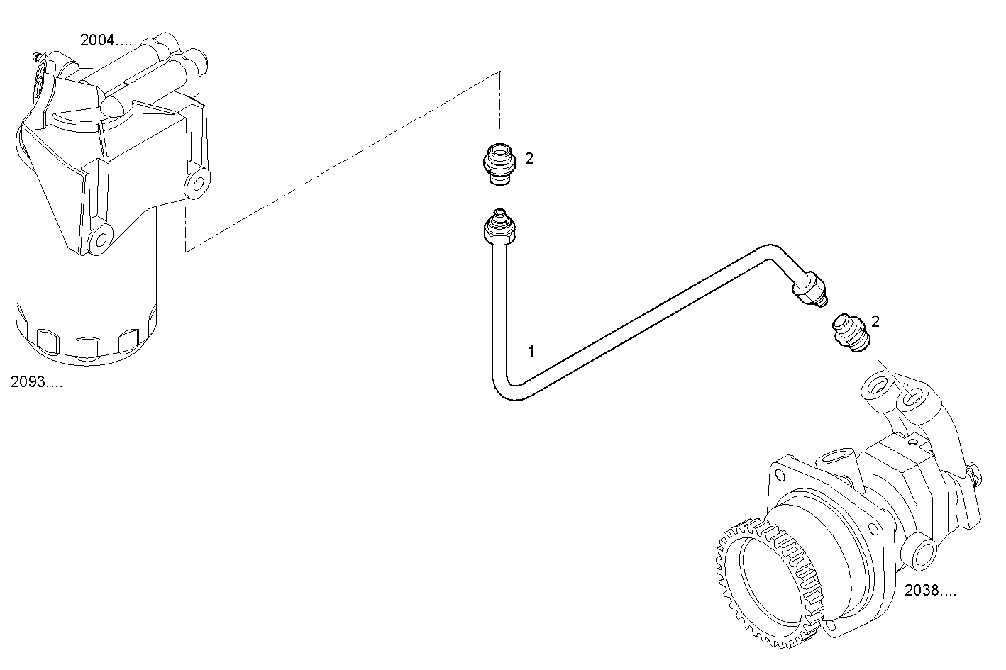 Iveco/FPT FUEL LINES -INLET TO FILTER