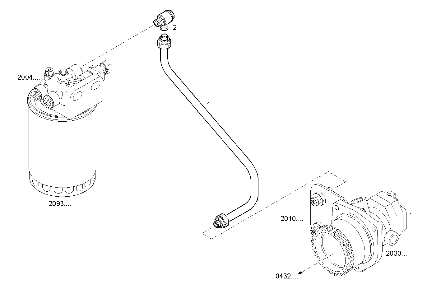 Iveco/FPT FUEL LINES -INLET TO FILTER