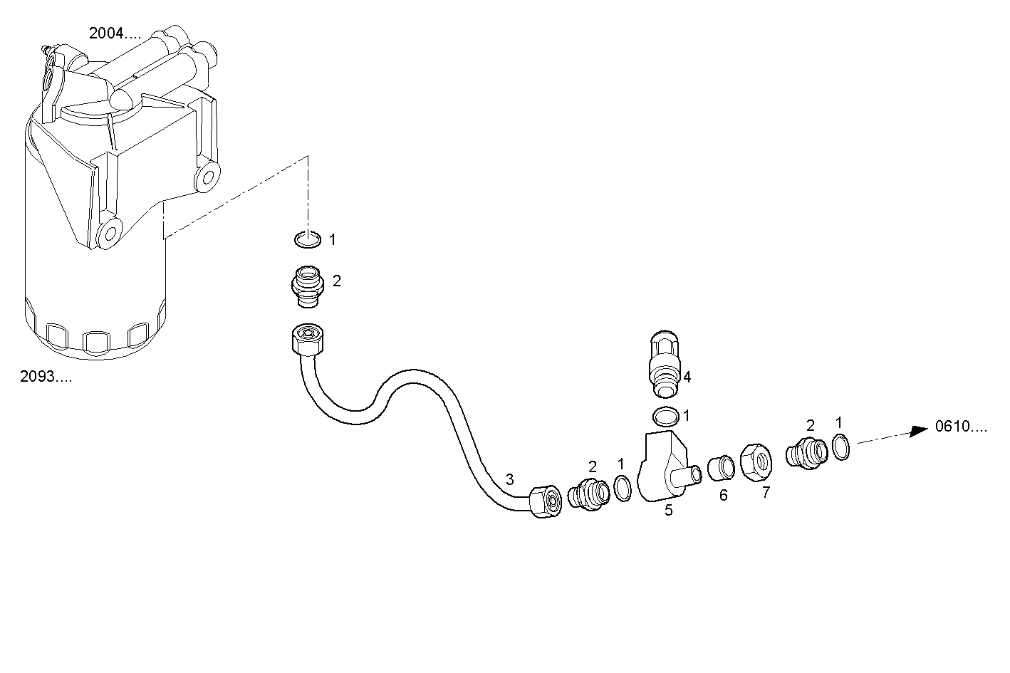 Iveco/FPT FUEL LINES - FILTER TO CYLINDER HEAD