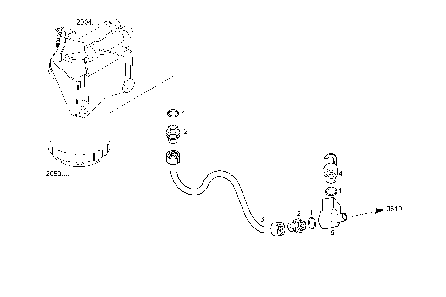 Iveco/FPT FUEL LINES - FILTER TO CYLINDER HEAD