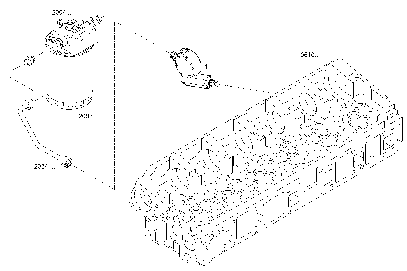 Iveco/FPT FUEL LINES - FILTER TO CYLINDER HEAD