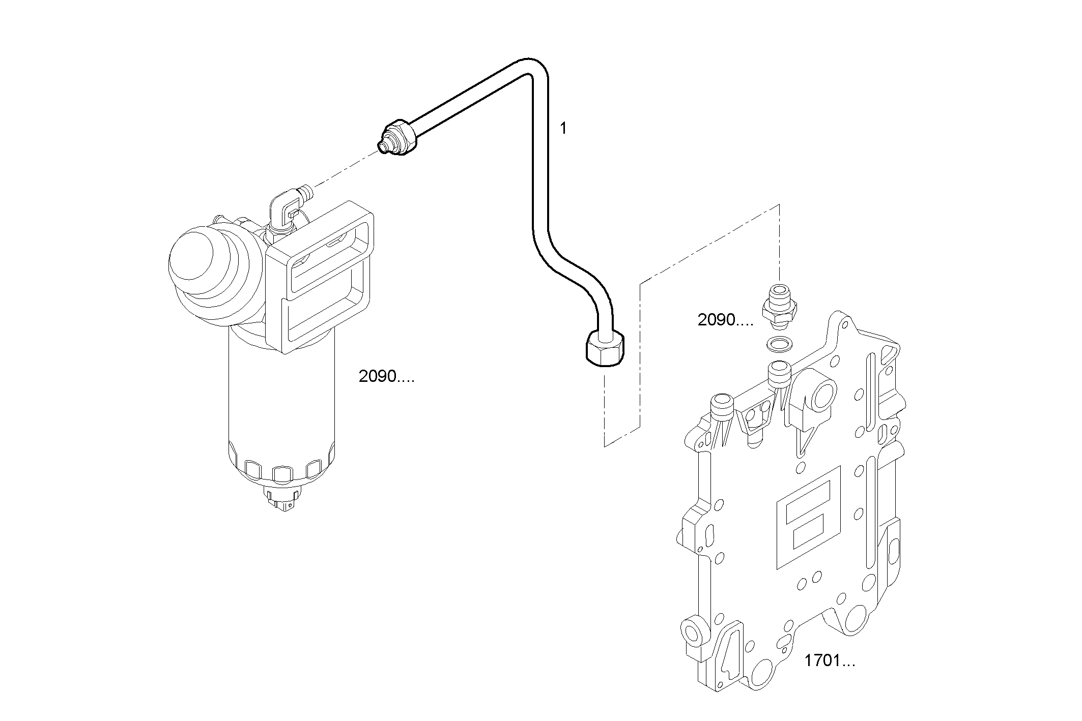 Iveco/FPT FUEL LINES - PREFILTER TO E.C.U.