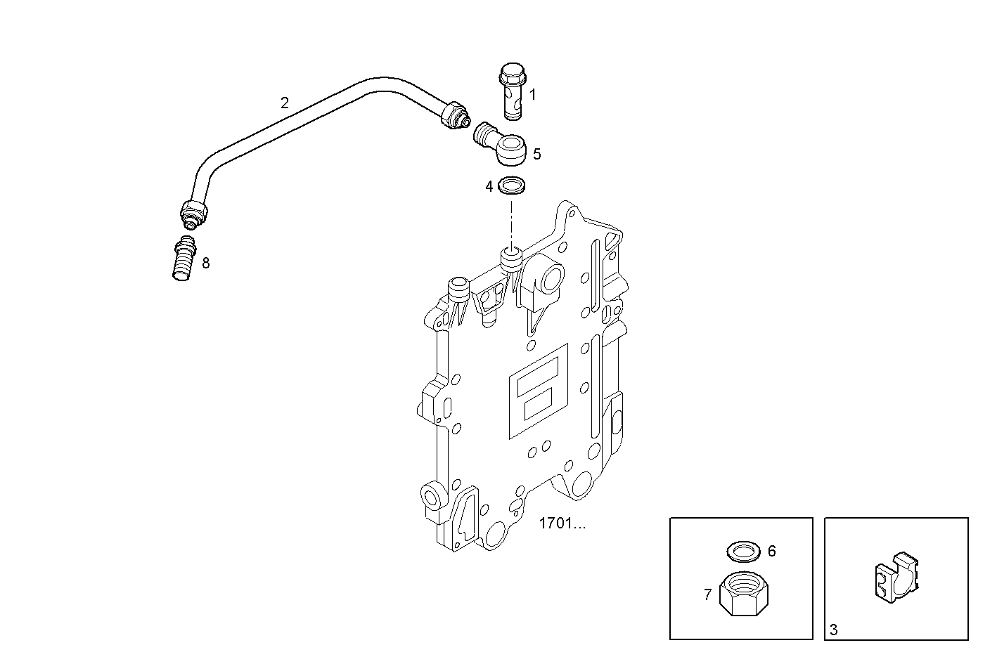 Iveco/FPT FUEL LINES - PREFILTER TO E.C.U.