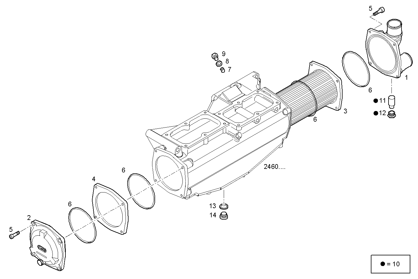 Iveco/FPT AIR - WATER HEAT EXCHANGER (COMPONENTS)