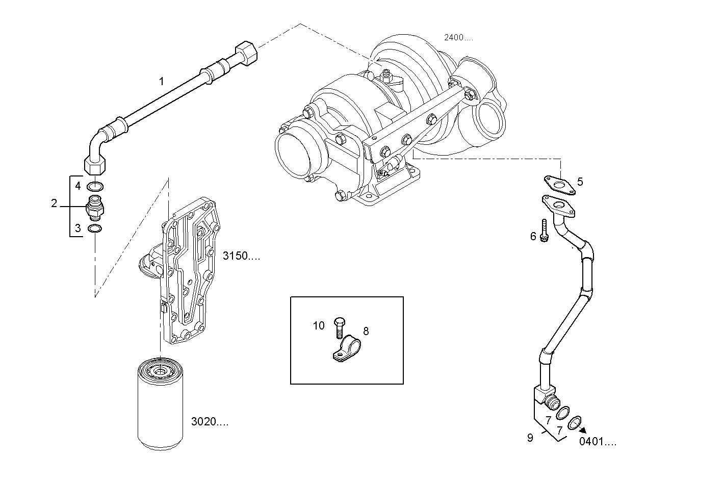 Iveco/FPT TURBOCHARGER OIL LINES