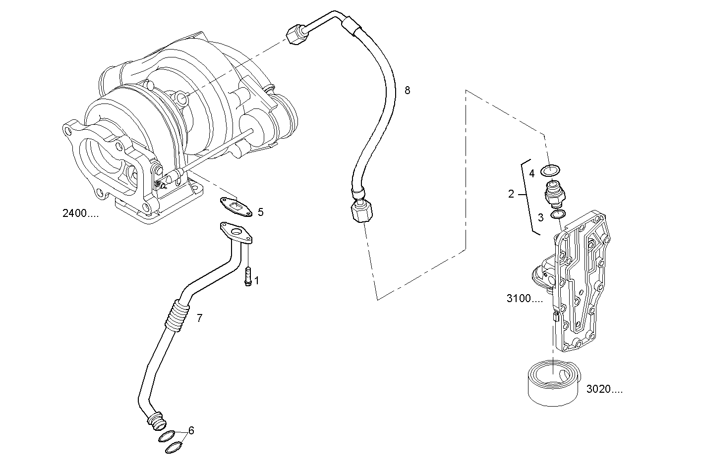 Iveco/FPT TURBOCHARGER OIL LINES