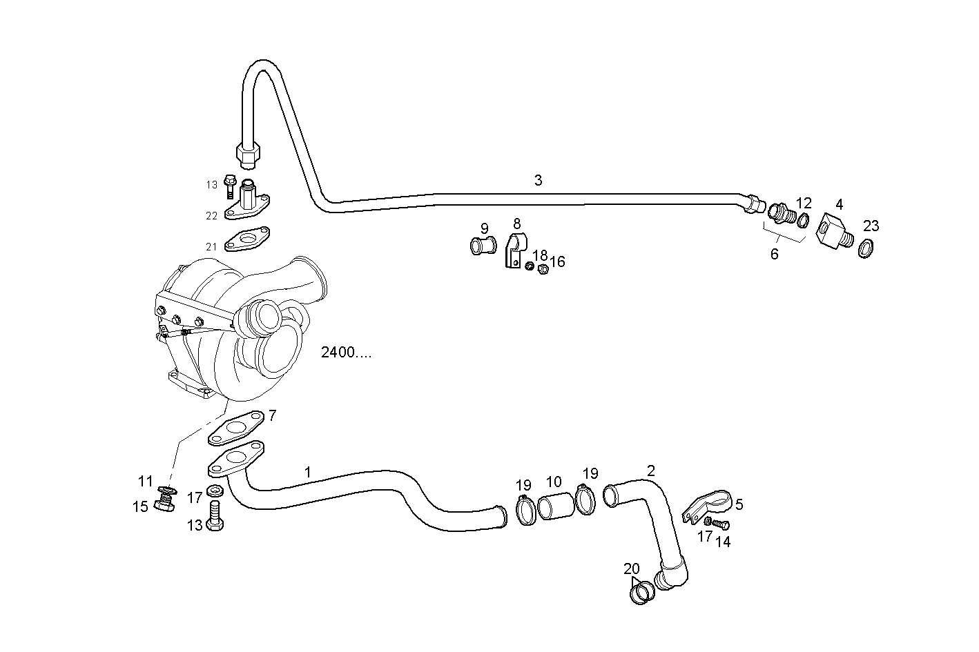 Iveco/FPT TURBOCHARGER OIL LINES