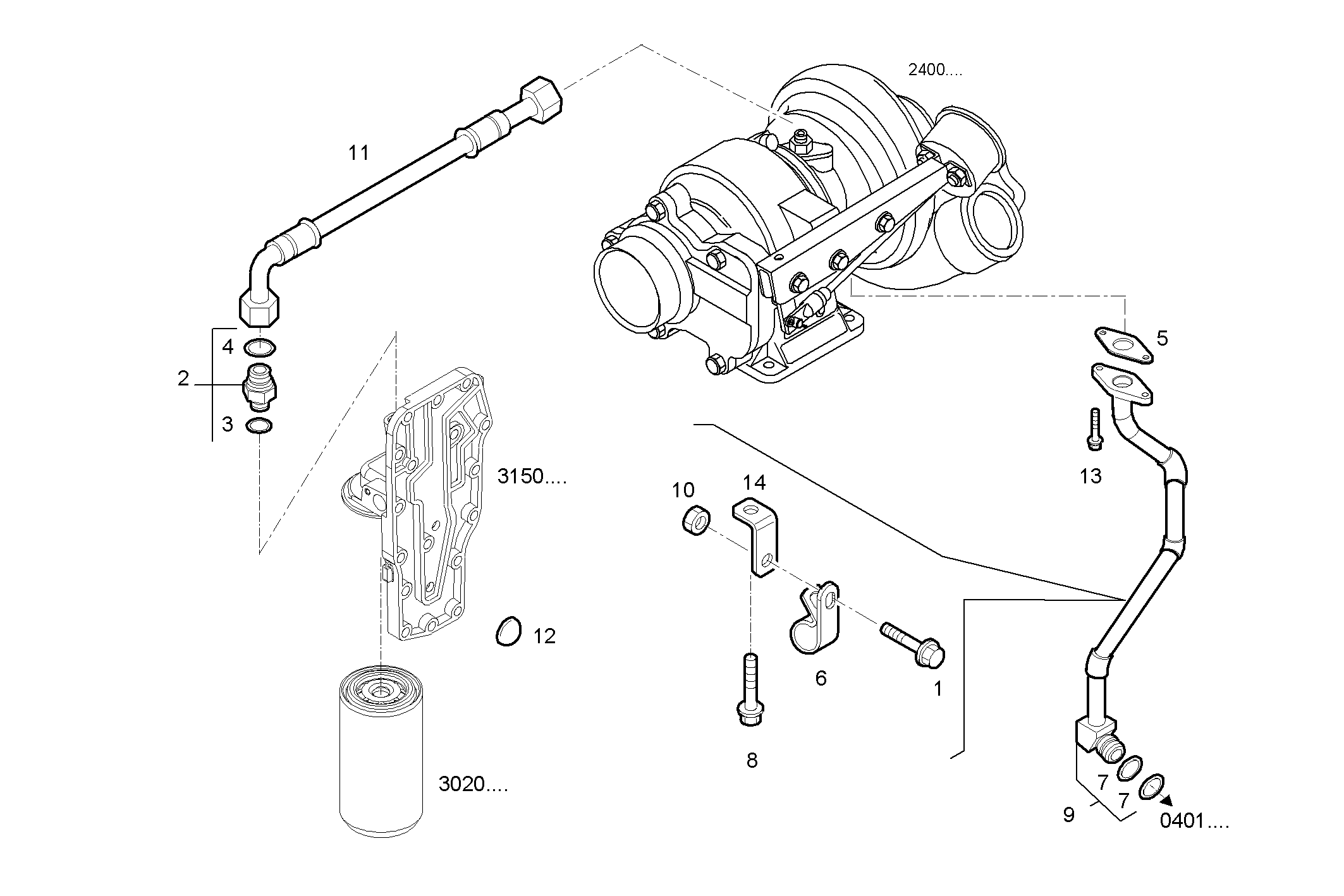 Iveco/FPT TURBOCHARGER OIL LINES