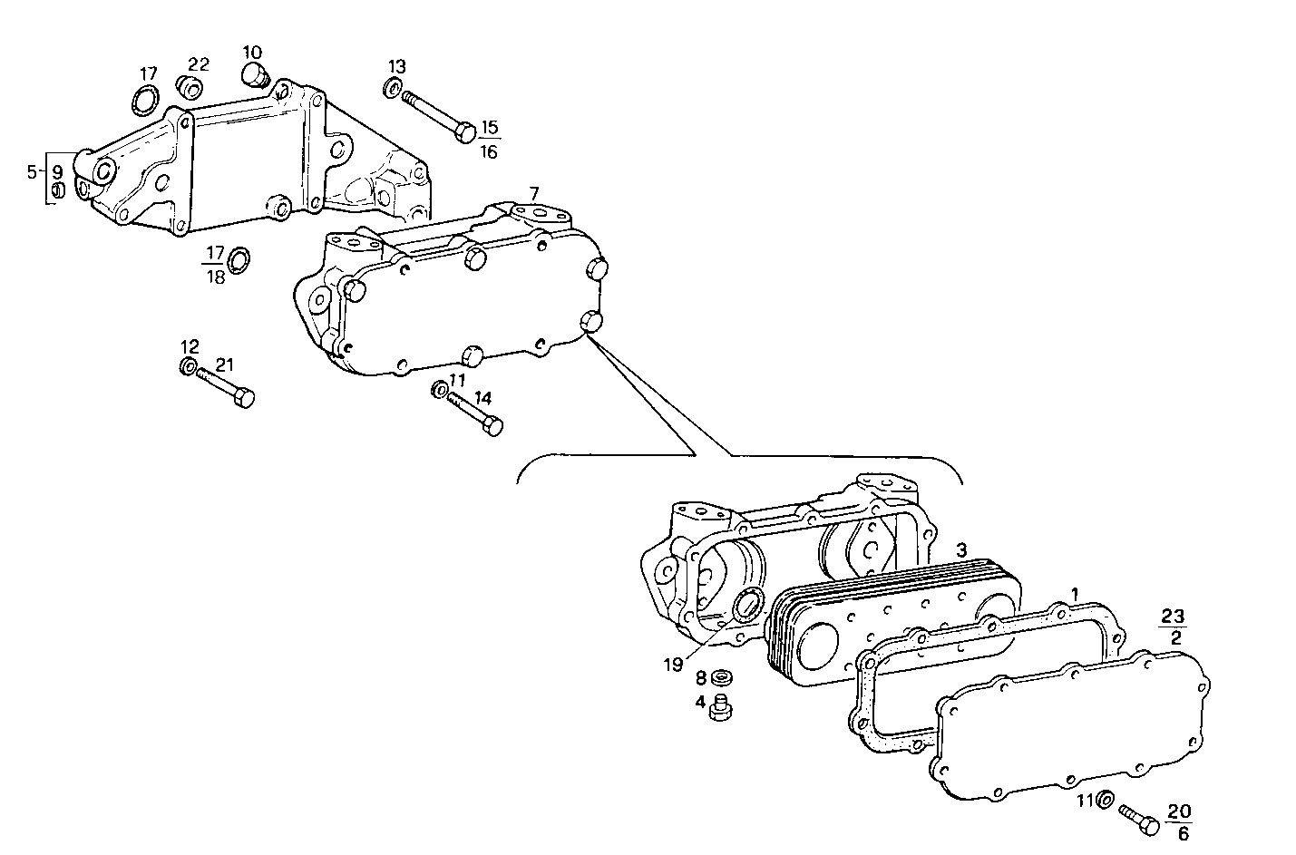 Iveco/FPT OIL - WATER HEAT EXCHANGER