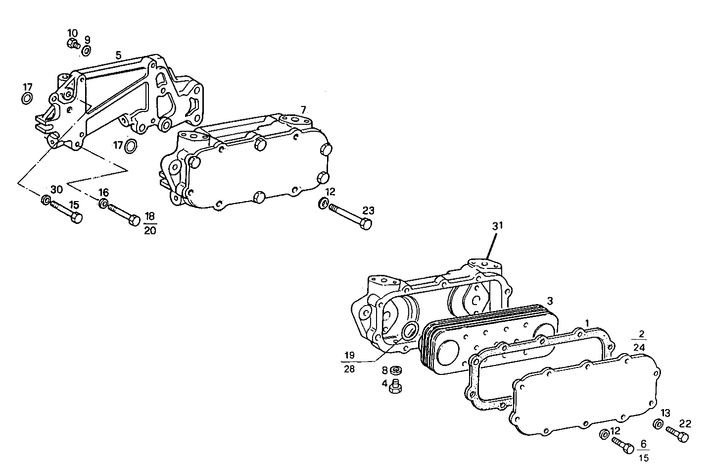 Iveco/FPT OIL - WATER HEAT EXCHANGER