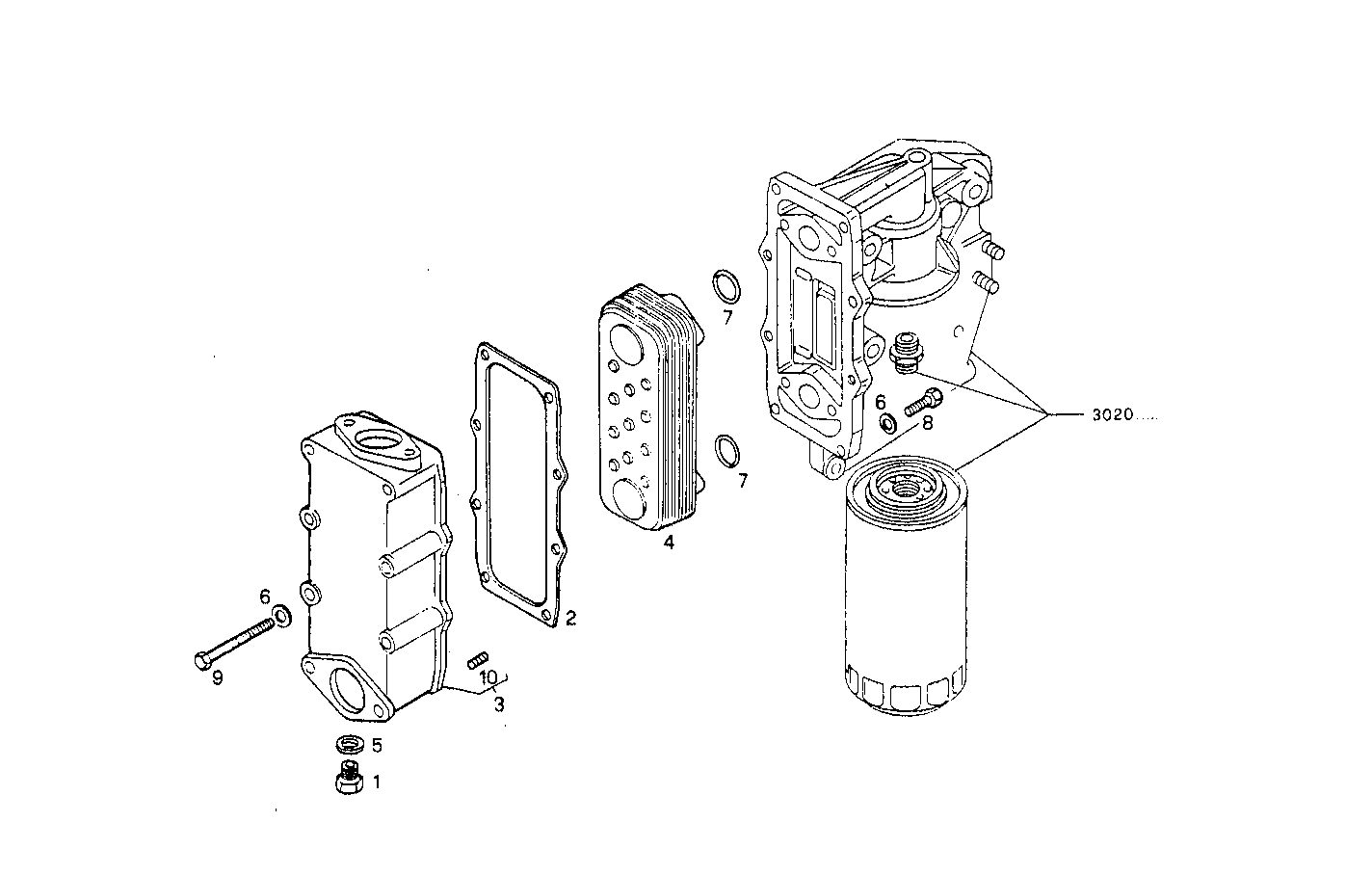 Iveco/FPT OIL - WATER HEAT EXCHANGER