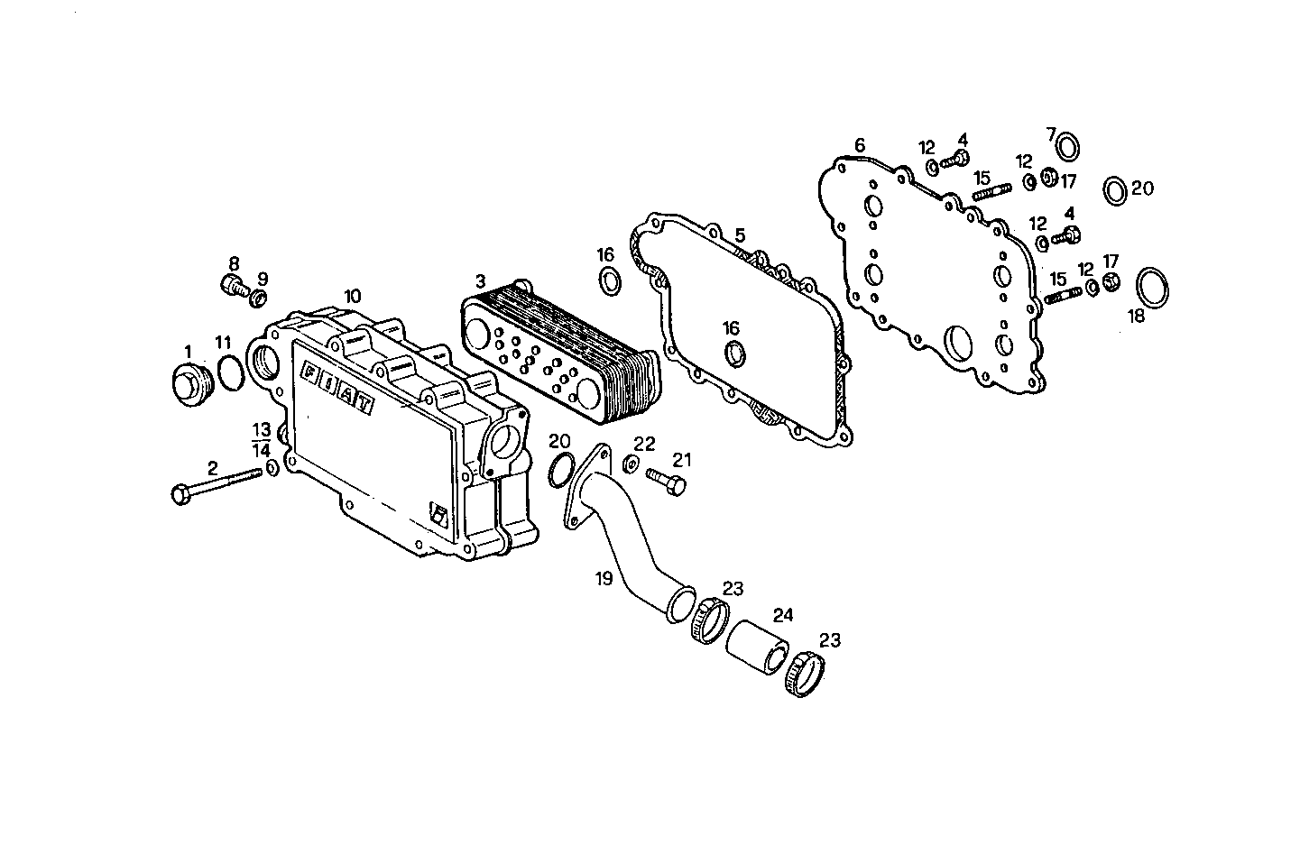 Iveco/FPT OIL - WATER HEAT EXCHANGER