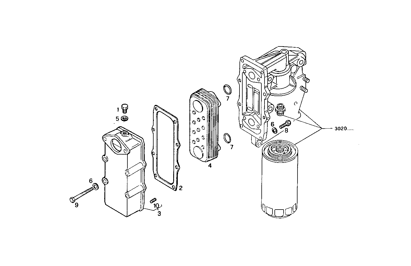 Iveco/FPT OIL - WATER HEAT EXCHANGER