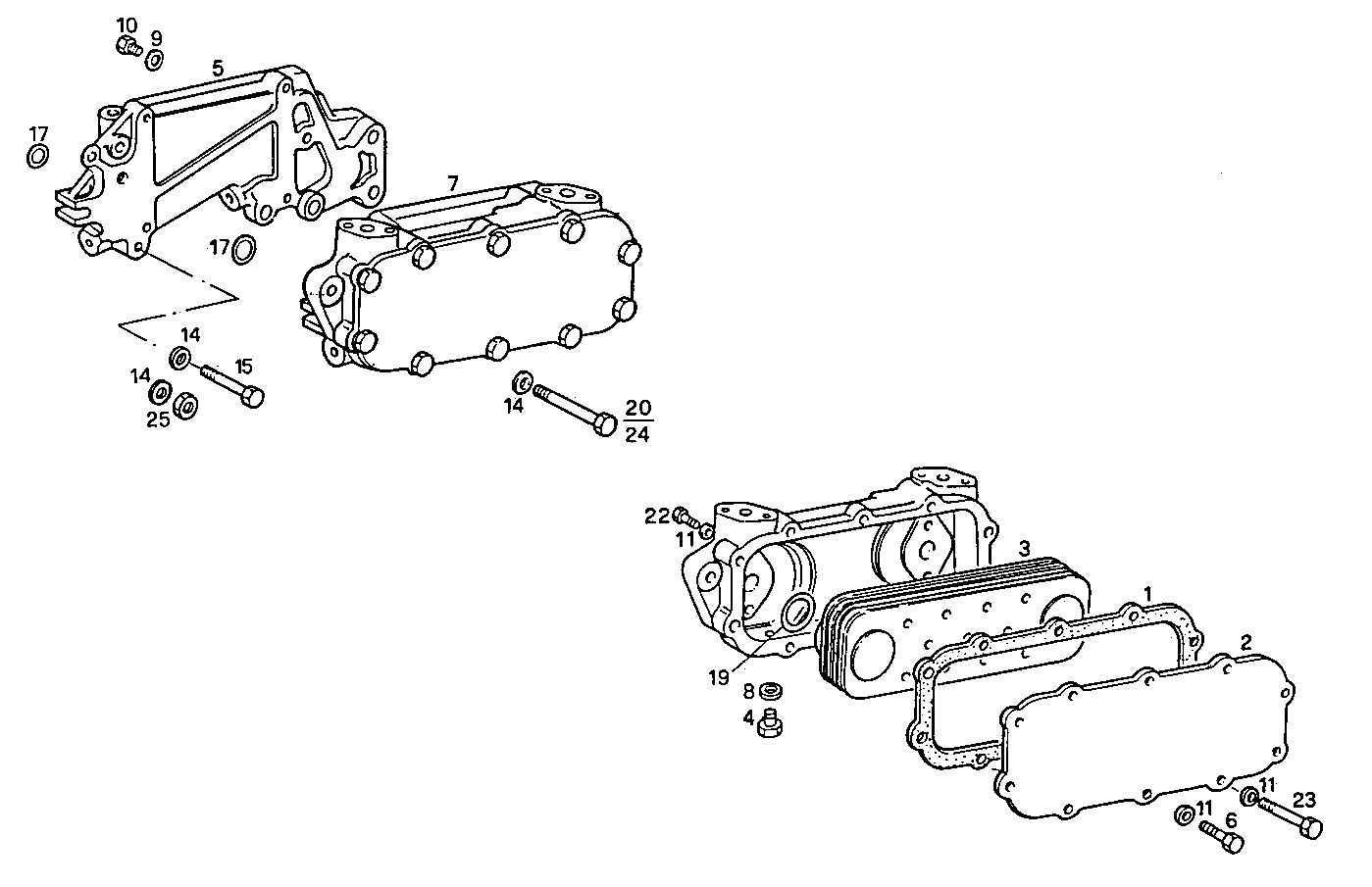 Iveco/FPT OIL - WATER HEAT EXCHANGER