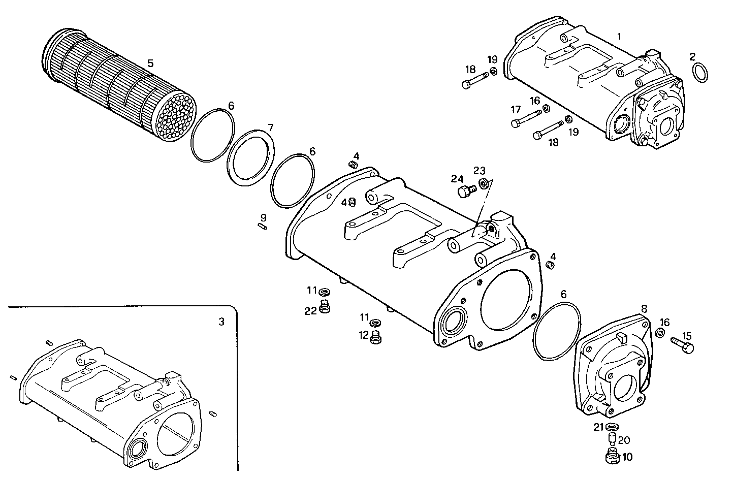 Iveco/FPT OIL - WATER HEAT EXCHANGER