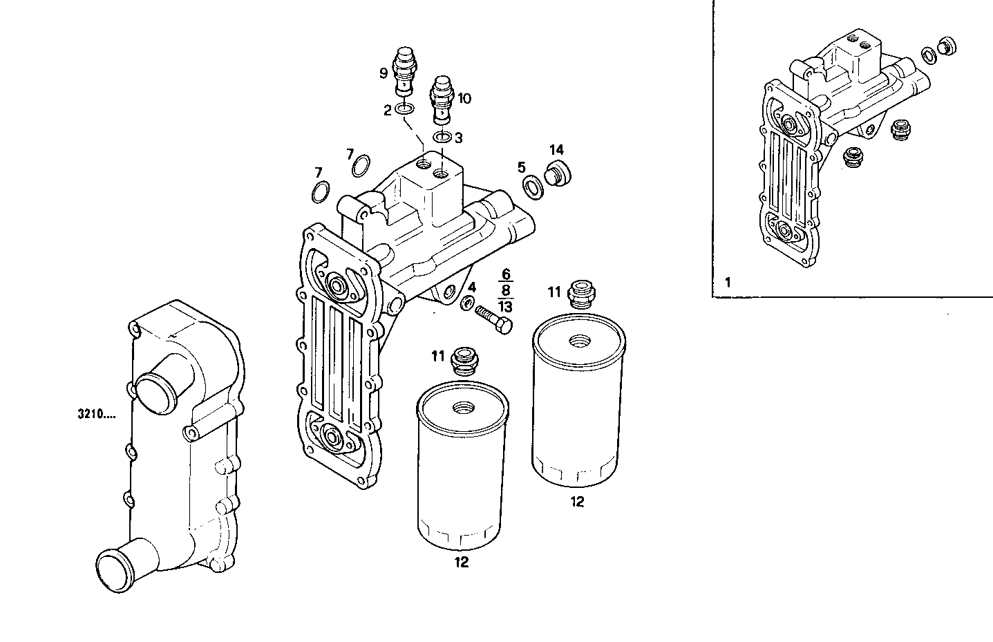 Iveco/FPT OIL - WATER HEAT EXCHANGER