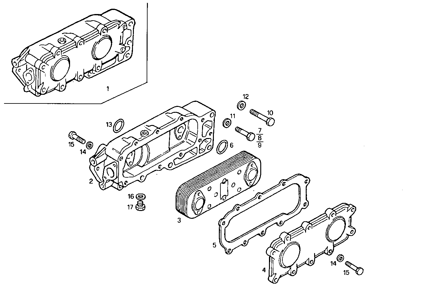 Iveco/FPT OIL - WATER HEAT EXCHANGER