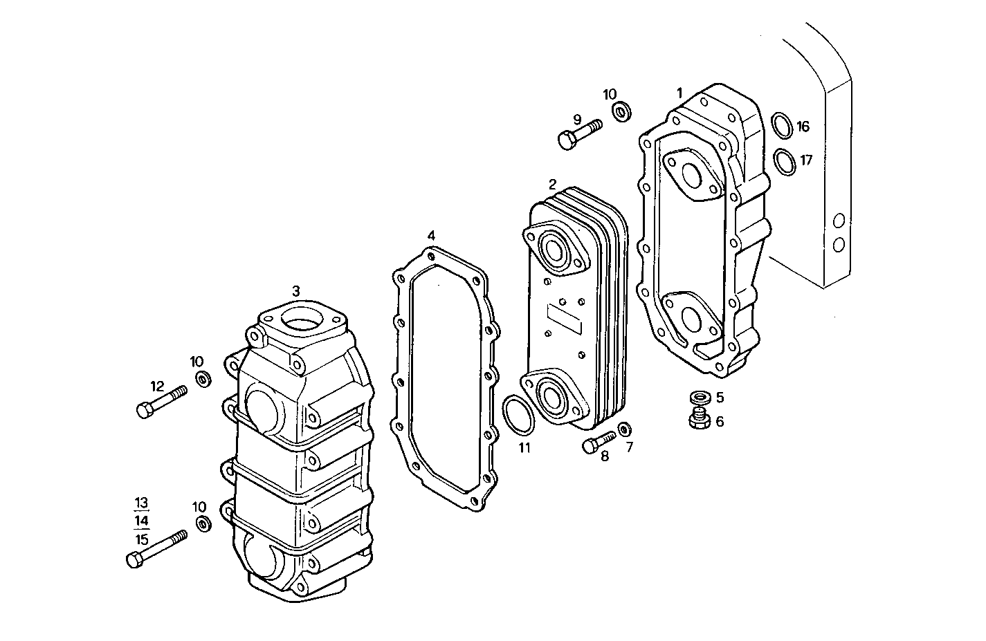 Iveco/FPT OIL - WATER HEAT EXCHANGER