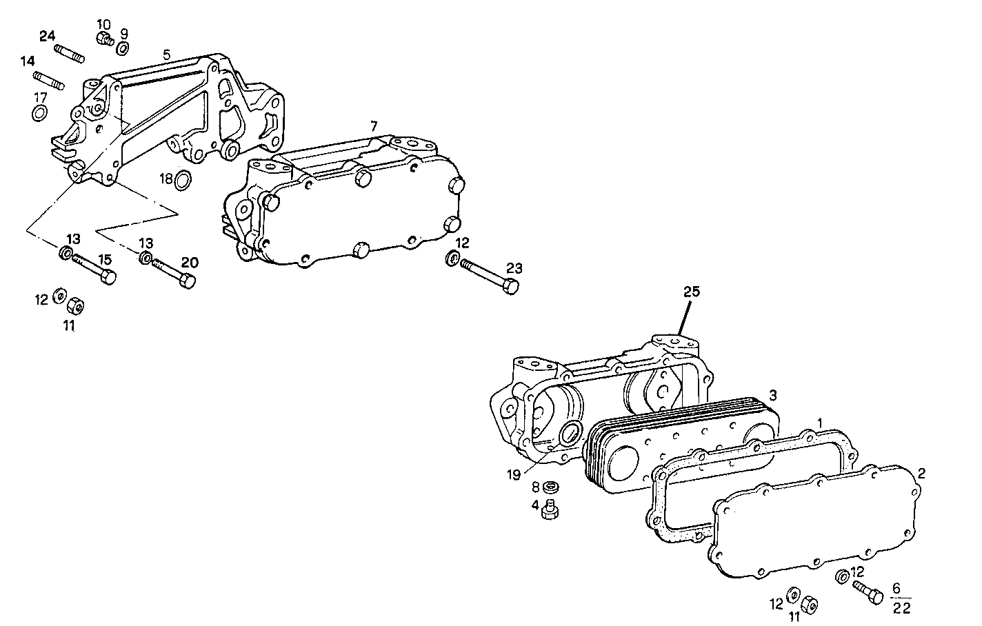 Iveco/FPT OIL - WATER HEAT EXCHANGER