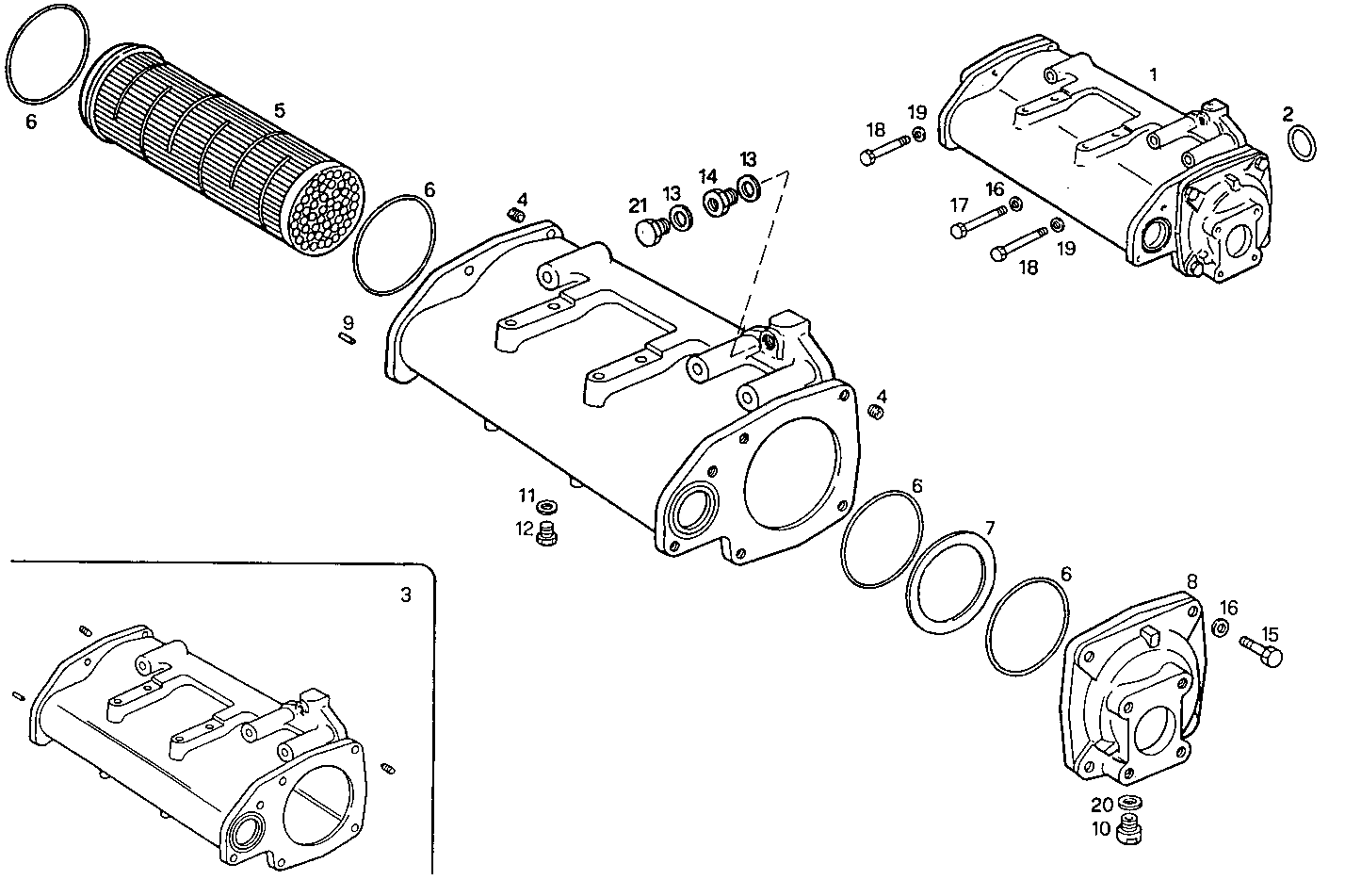 Iveco/FPT OIL - WATER HEAT EXCHANGER