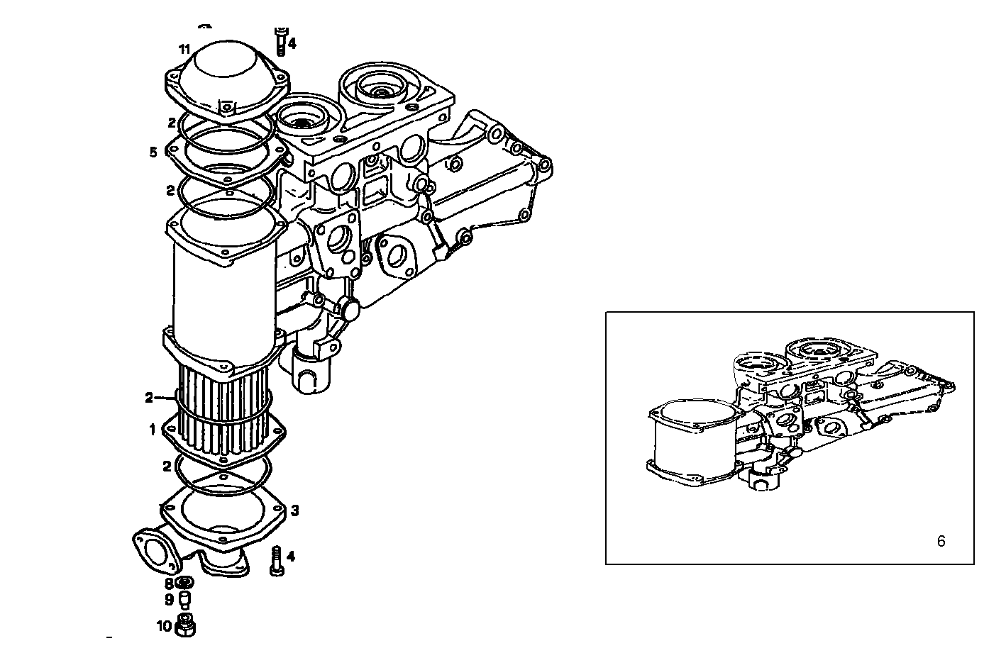 Iveco/FPT OIL - WATER HEAT EXCHANGER