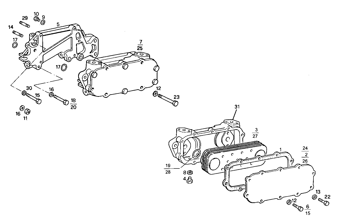 Iveco/FPT OIL - WATER HEAT EXCHANGER