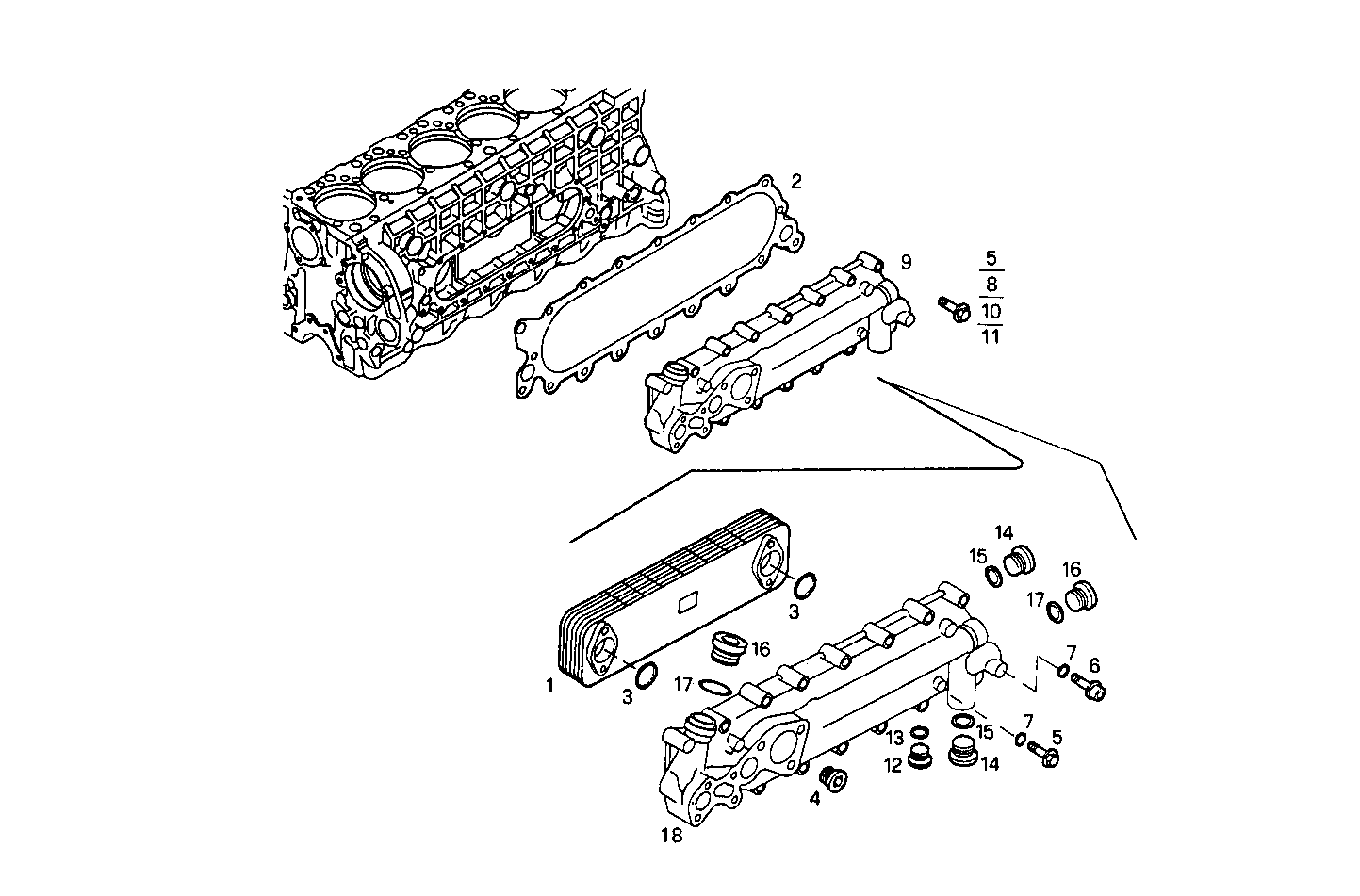 Iveco/FPT OIL - WATER HEAT EXCHANGER