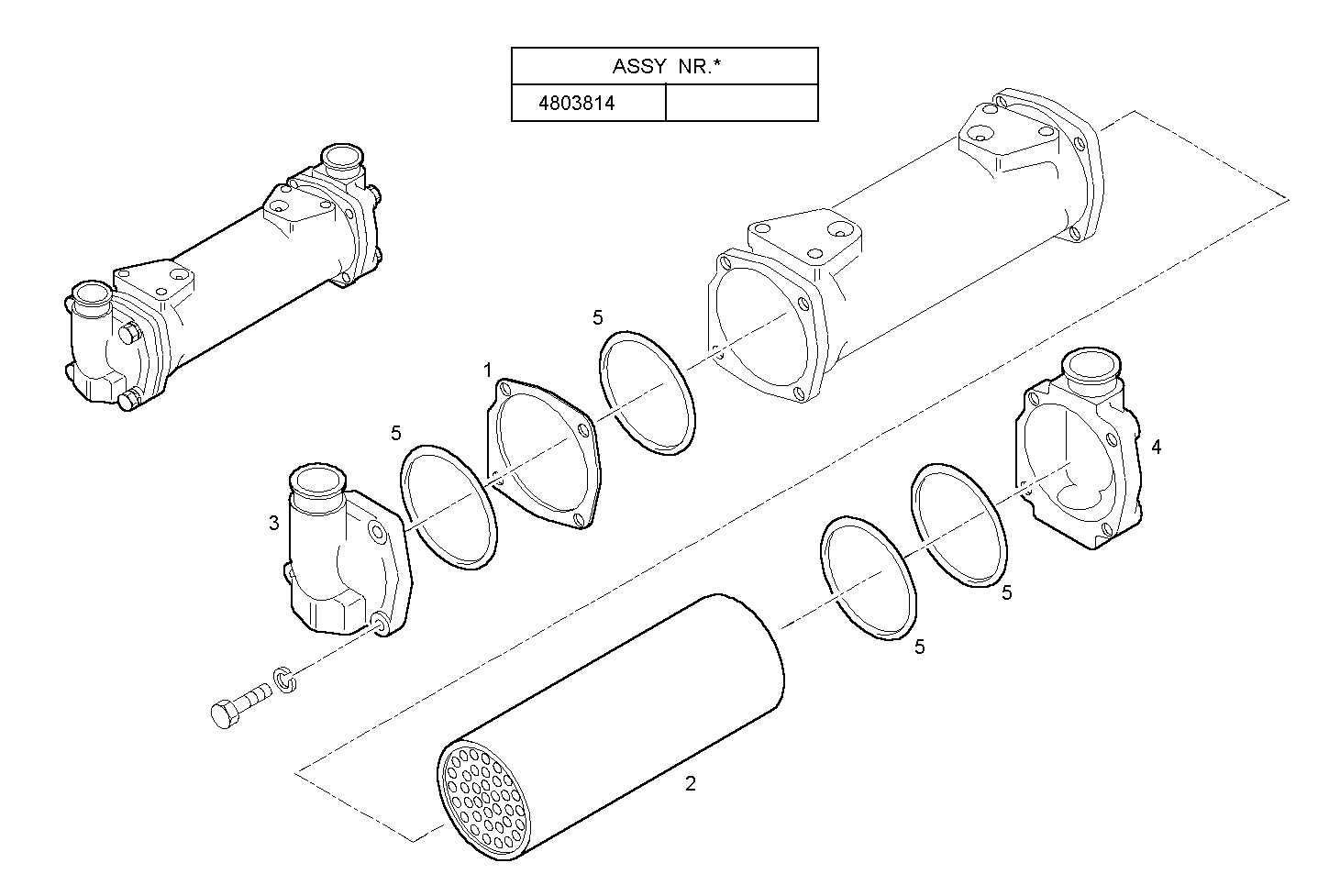 Iveco/FPT OIL - WATER HEAT EXCHANGER (COMPONENTS)