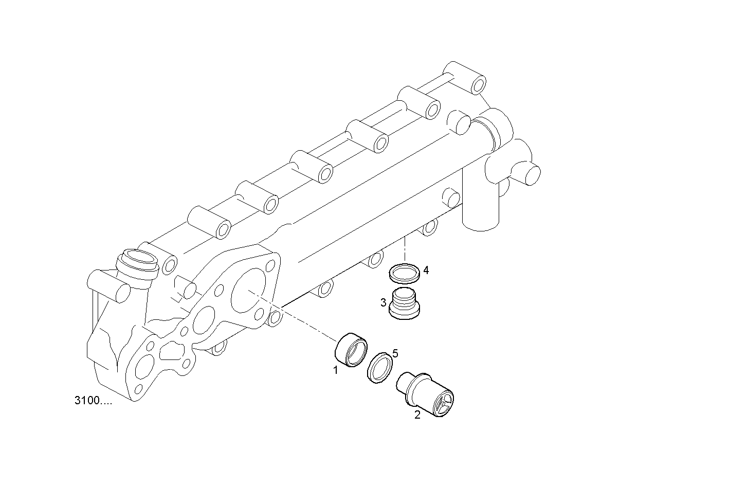 Iveco/FPT OIL - WATER HEAT EXCHANGER