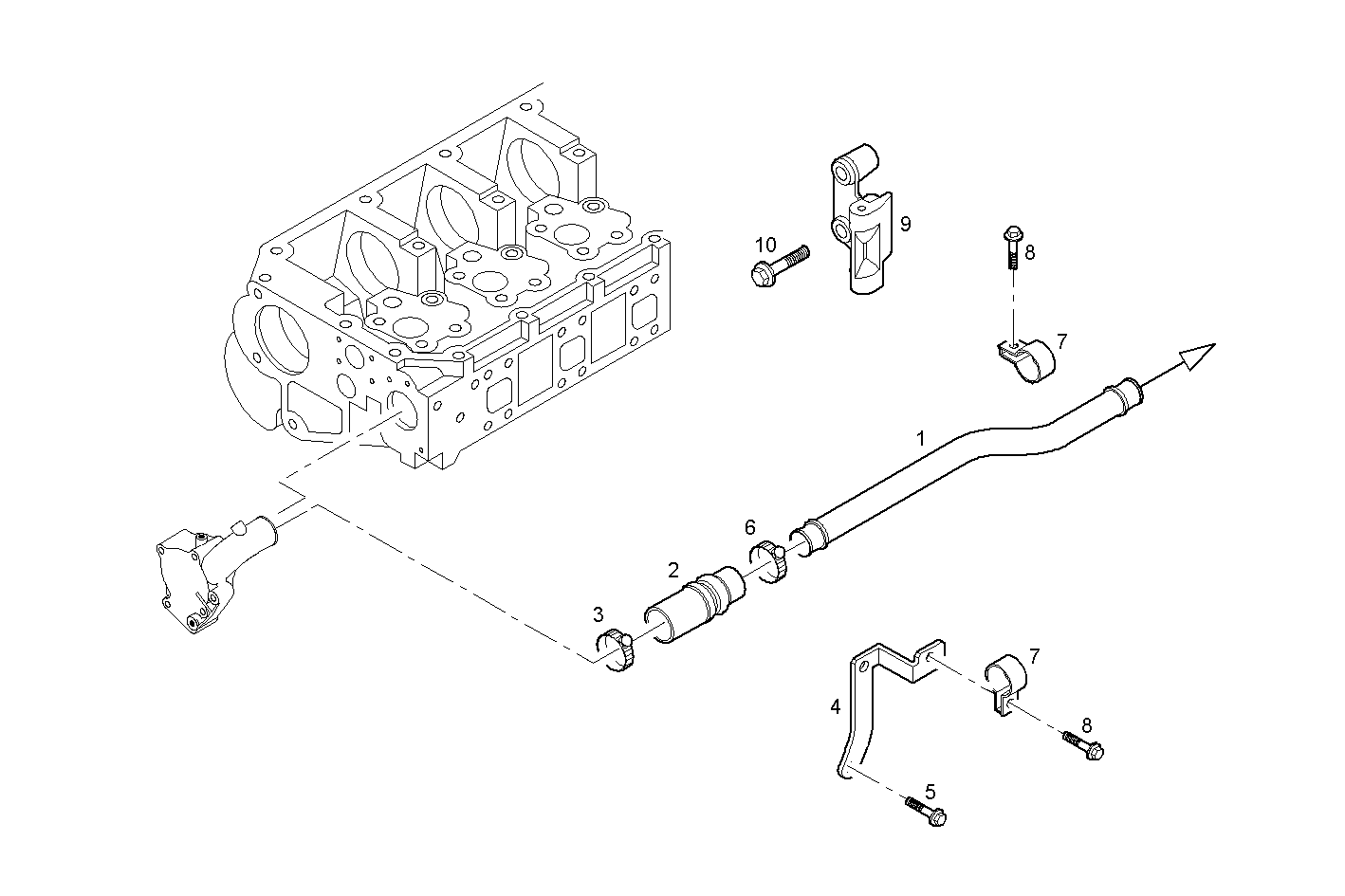 Iveco/FPT GEARBOX  ENTRY  PIPE