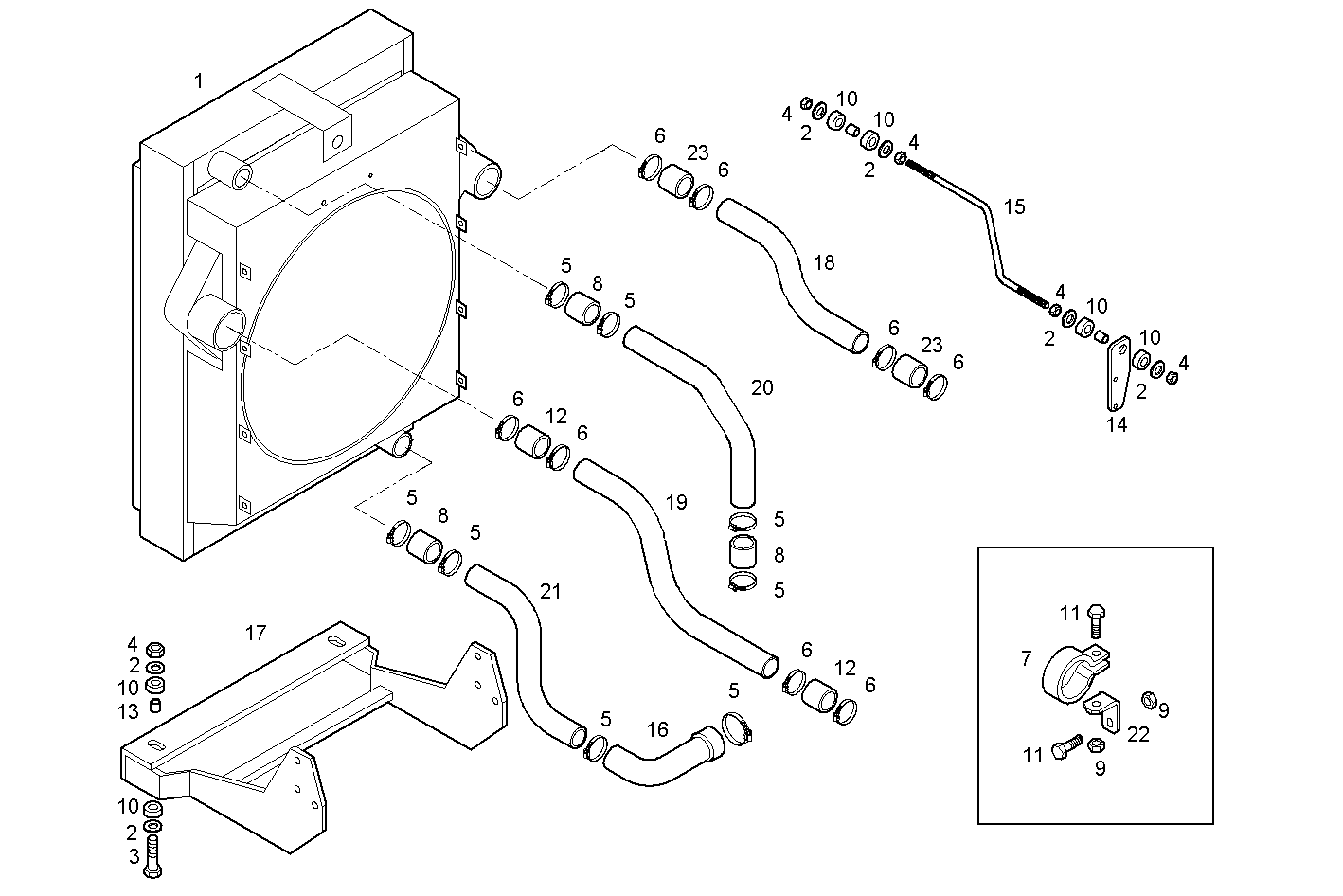 Iveco/FPT RADIATOR 2 CIRCUITS AIR/WATER